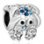 Aquamarine Blue Clear White Crystal Diamond Accent Crab Beads Charms Bracelets