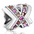 Celtic Claddagh Irish Cross Ribbon Pink Yellow Crystal Fit All Brands Silver Plated Beads Charms Bracelets