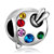 Colorful Crystal Crayons Silver Beads Charms Bracelets