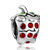 Red Green Crystal Apple Fit All Brands Silver Plated Beads Charms Bracelets