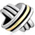 22K Cross Triple Rings Two Tone Plated Beads Charms Bracelets