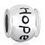 Words Hope Engraved Silver Plated Beads Charms Bracelets