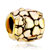22K Carved Four Leaf Clover Wheel Spacer Gold Plated Beads Charms Bracelets