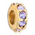 February Birthstone Ring Golden Gold Plated Beads Charms Bracelets