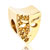 November Birthstone Mask Golden Charms Fit All Brands Gold Plated Beads Bracelets