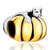 Bear Lying On The Pumpkin Two Tone Plated Beads Charms Bracelets
