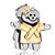 22K Happy Baby Girl All Brand Two Tone Plated Beads Charms Bracelets