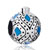 Elegant Blue Leaf Fit All Brands Silver Plated Beads Charms Bracelets