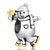22K Cute Xmas Sledding Snowman All Brand Two Tone Plated Beads Charms Bracelets