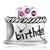 925 Sterling Silver Birthday Cake Rose Pink Crystal All Brand Beads Charms Bracelets