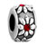Jan Birthstone Garnet Red Crystal Diamond Accent Flower Floral Silver Plated Beads Charms Bracelets