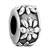 Apr Birthstone Clear White Crystal Diamond Accent Sunflower Bead Charm