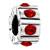 January Birthstone Siam Hyacinth Rhinestone Spacer Wheel Silver Plated Beads Charms Bracelets