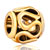 Golden Gold Plated Beads Charms Bracelets