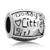 Oval Black Daddy'S Little Girl Heart Love Silver Plated Beads Charms Bracelets