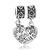 Heart Shape Little Sister& Big Sister Combination Dangle European Beads