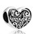 925 Sterling Silver Grandma Heart Love Beads Charms Bracelets