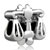 Libra Zodiac Shape Silver Plated Beads Charms Bracelets
