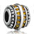 Topaz Crystal Wheel Spacer Silver Plated Beads Charms Bracelets