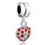 January Birthstone Heart Shape Love Dangle European Beads All Brands Charms Bracelets