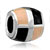 Black And Yellow Square Silver Plated Beads Charms Bracelets