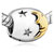 Starry Moonlight Night Silver Plated Beads Charms Bracelets