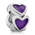 Pugster?  Purple Heart Fit All Brands Silver Plated Beads Charms Bracelets