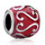 Victorian Design Red Fit All Brands Silver Plated Beads Charms Bracelets