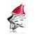 Red Christmas Hat Smile Star Fit All Brands Silver Plated Beads Charms Bracelets