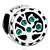 May Birthstone Emerald Green Crystal Diamond Accent Family Tree Of Life Love Silver Plated Beads Charms Bracelets