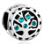 Blue Topaz Swarovski Crystal Family Tree Of Life Fit All Brands Silver Plated Beads Charms Bracelets