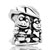 Two Frogs Under The Leaf Silver Plated Beads Charms Bracelets