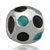Ball With Green Round Silver Plated Beads Charms Bracelets