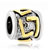Golden "L" Letter Classic Two Tone Plated Beads Charms Bracelets