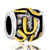 22K Golden Letter U All Brand Two Tone Plated Beads Charms Bracelets