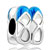 Drop Square Blue Fit All Brands Silver Plated Beads Charms Bracelets