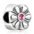 Rose Pink Crystal Flower All Brand Silver Plated Beads Charms Bracelets