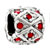July Birthstone Circle Silver Plated Beads Charms Bracelets
