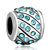 Round March Birthstone Silver Plated Beads Charms Bracelets