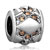 Topaz Crystal Wheel Spacer Silver Plated Beads Charms Bracelets
