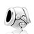 Puppy Dog With Eyepatch Animal Silver Plated Beads Charms Bracelets