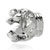 April Birthstone Crown Silver Plated Beads Charms Bracelets