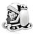 Santa Claus With Gift Shape Silver Plated Beads Charms Bracelets