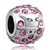 October Birthstone With Bull Silver Plated Beads Charms Bracelets