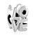 Love Shape Silver Plated Beads Charms Bracelets