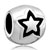 Black Star Silver Plated Beads Charms Bracelets