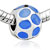 Blue Round Pattern European Beads