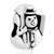 Snow Man With Broom Shape Silver Plated Beads Charms Bracelets