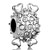 Ball With April Birthstone Crystal And Heart Love Silver Plated Beads Charms Bracelets