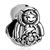 Cute Matryoshka With Flower Clear Rhinestone Crystal Silver Plated Beads Charms Bracelets